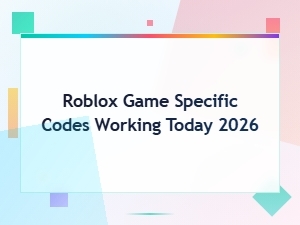 Roblox Game Specific Codes Working Today 2026